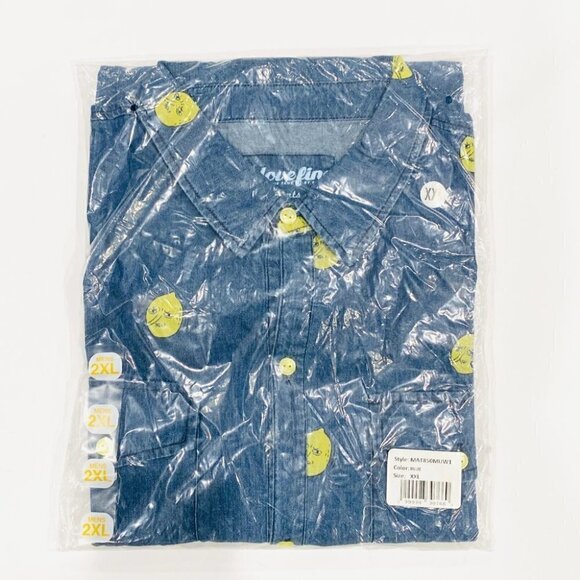 🌼HOST PICK🌼 NWT Cartoon Network Adventure Time Earl of Lemongrab Denim Shirt - Picture 4 of 8